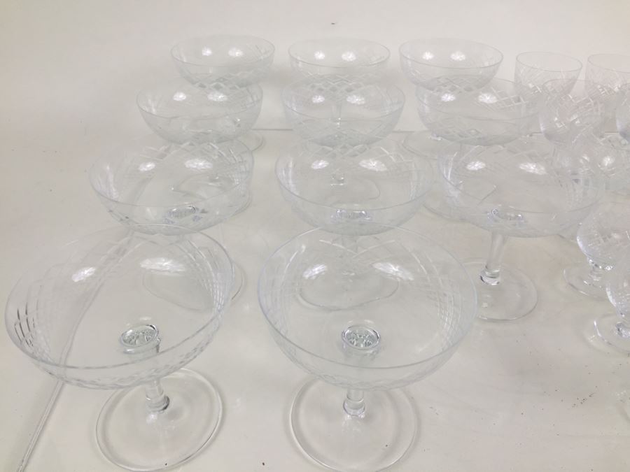 Large Lot Of Cut Glass Stemware [Photo 9]