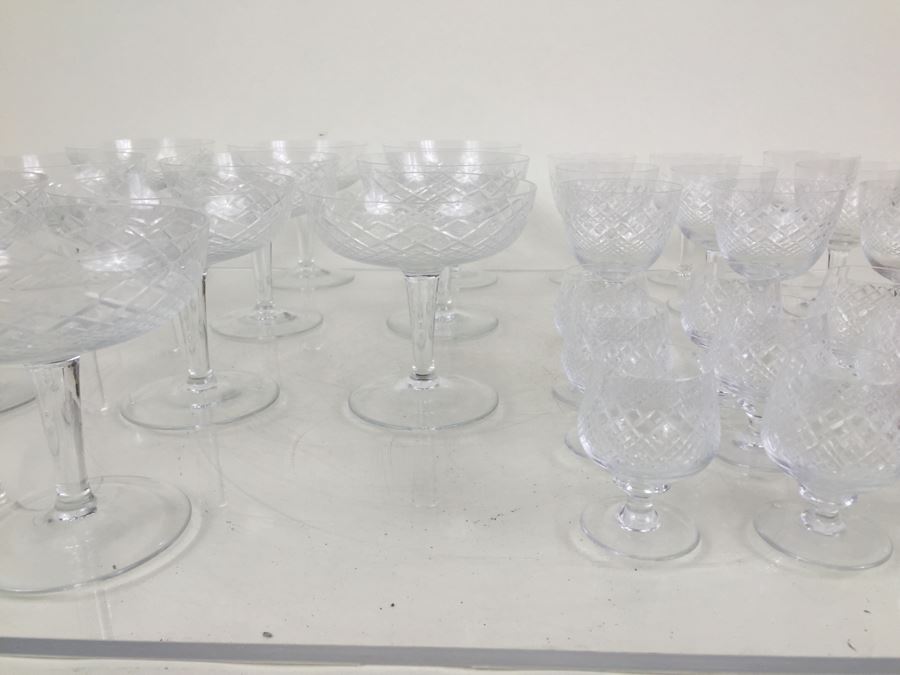 Large Lot Of Cut Glass Stemware [Photo 5]