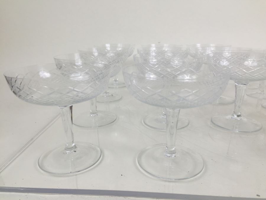 Large Lot Of Cut Glass Stemware [Photo 4]