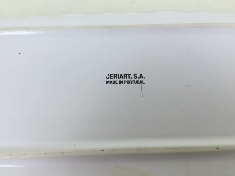 Large White Serving Platter By Ceriart, S.A. Made In Portugal [Photo 3]