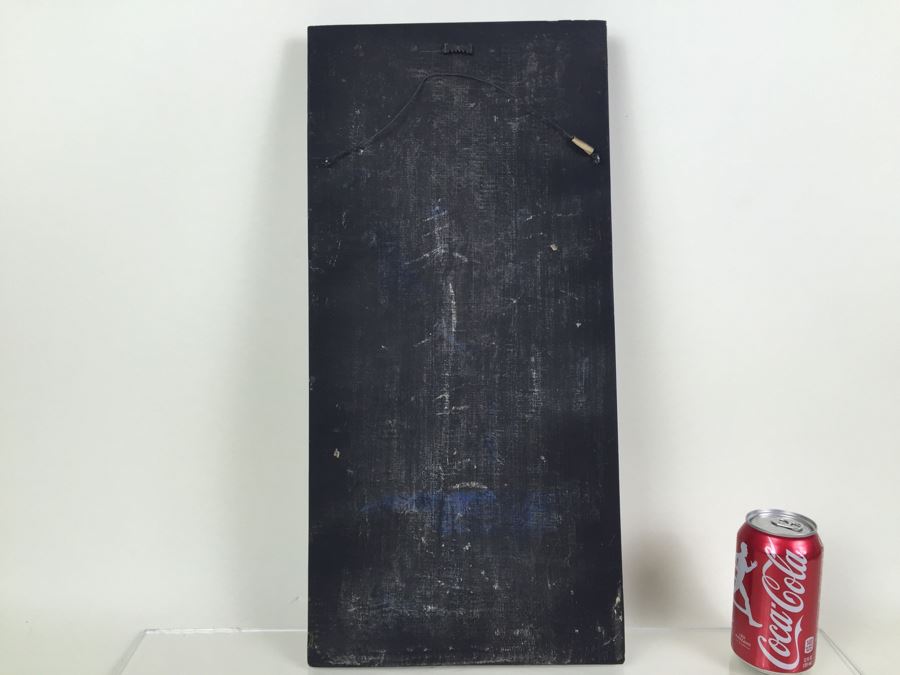 Vintage Signed Chinese Carved Wood Gold & Red Painted Panel [Photo 18]