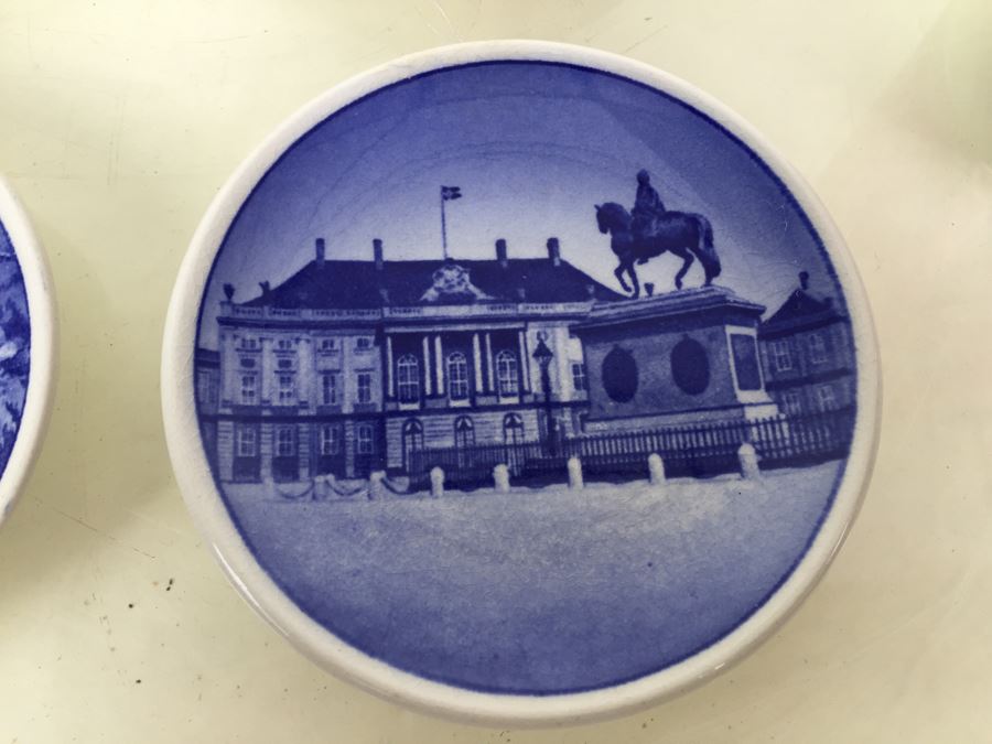 Set Of 6 Denmark Royal Copenhagen Miniature Blue & White Plates [Photo 7]