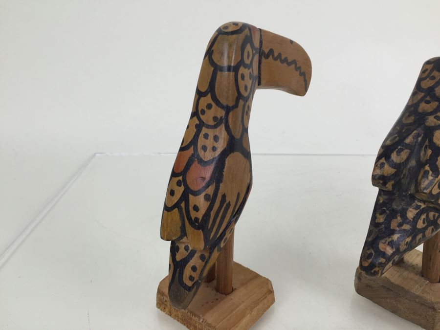 Set Of 3 Carved Wood Birds [Photo 6]