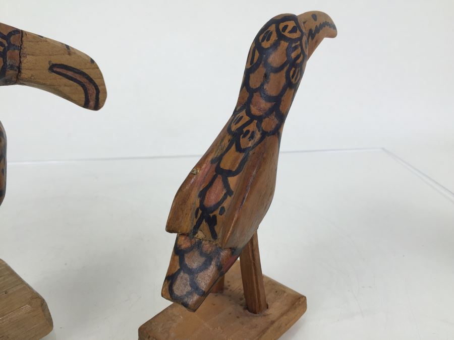 Set Of 3 Carved Wood Birds [Photo 8]