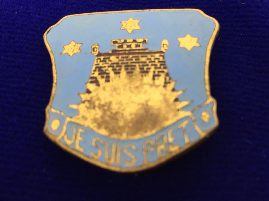 Pair Of Military Medals 164th Regiment Unit Crest (Je Suis Pret) (I Am Ready) [Photo 4]