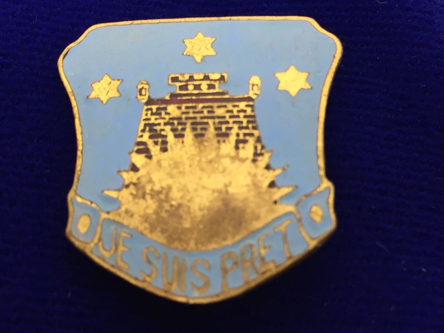 Pair Of Military Medals 164th Regiment Unit Crest (Je Suis Pret) (I Am Ready) [Photo 2]