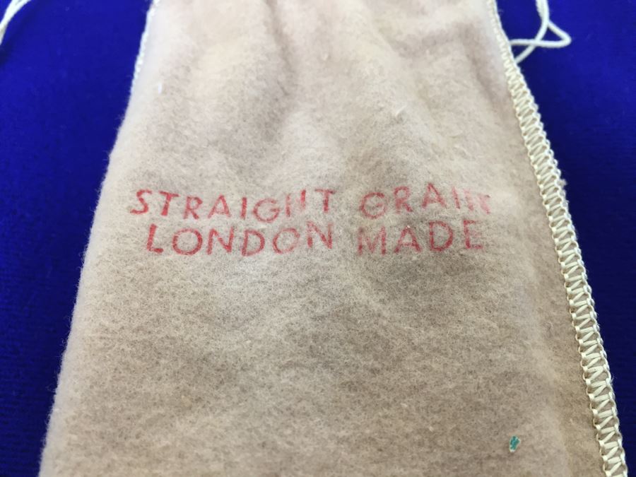 Vintage Straight Grain London Made Pipe With Pouch [Photo 2]