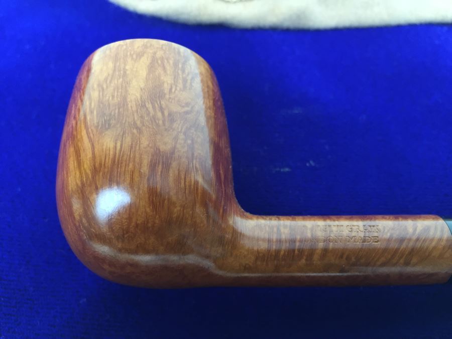 Vintage Straight Grain London Made Pipe With Pouch [Photo 5]