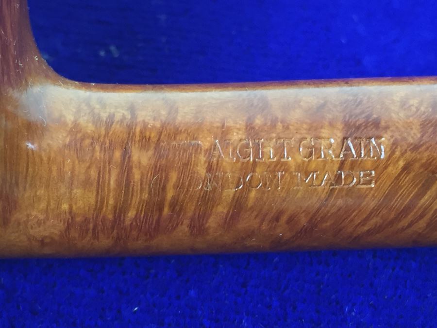 Vintage Straight Grain London Made Pipe With Pouch [Photo 8]