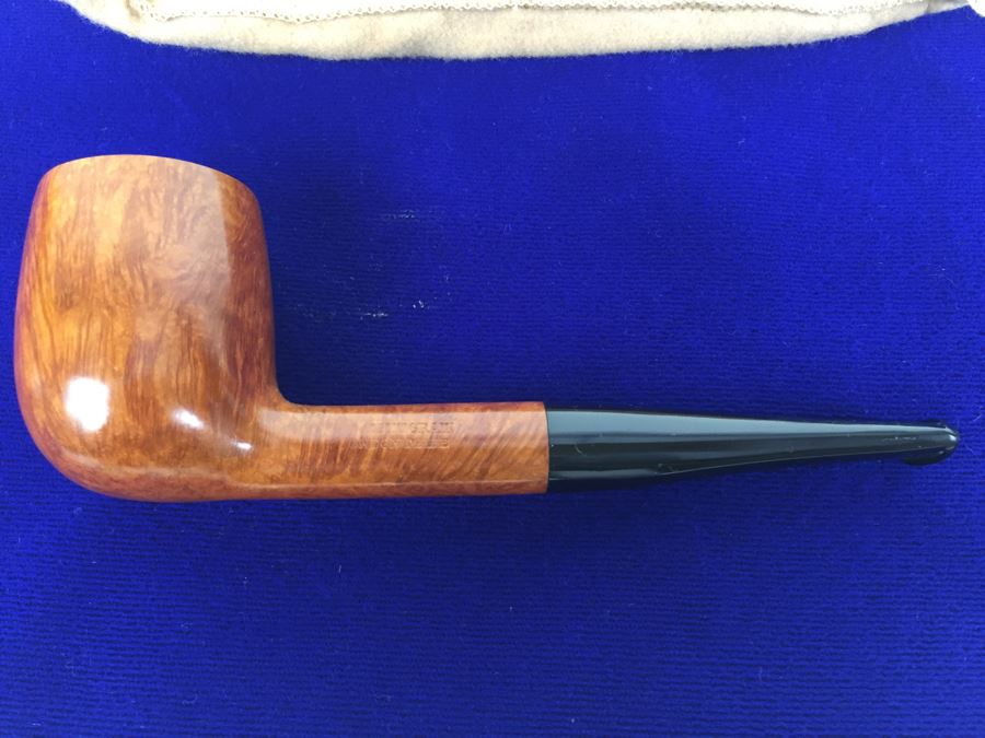 Vintage Straight Grain London Made Pipe With Pouch [Photo 4]