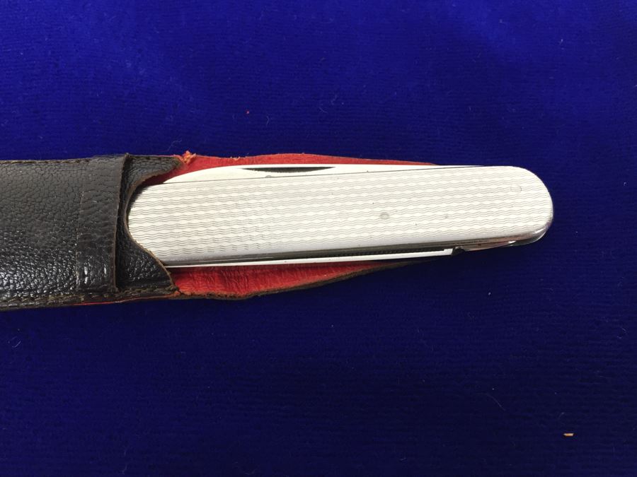 Vintage Kaufmann 55 Pocket Knife Solingen German With Pouch [Photo 1]