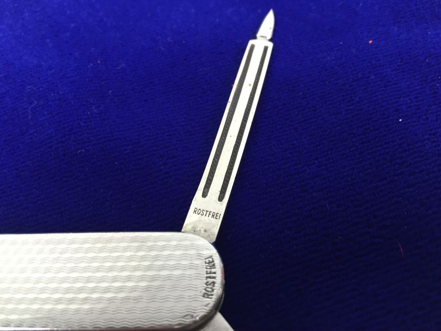 Vintage Kaufmann 55 Pocket Knife Solingen German With Pouch [Photo 11]