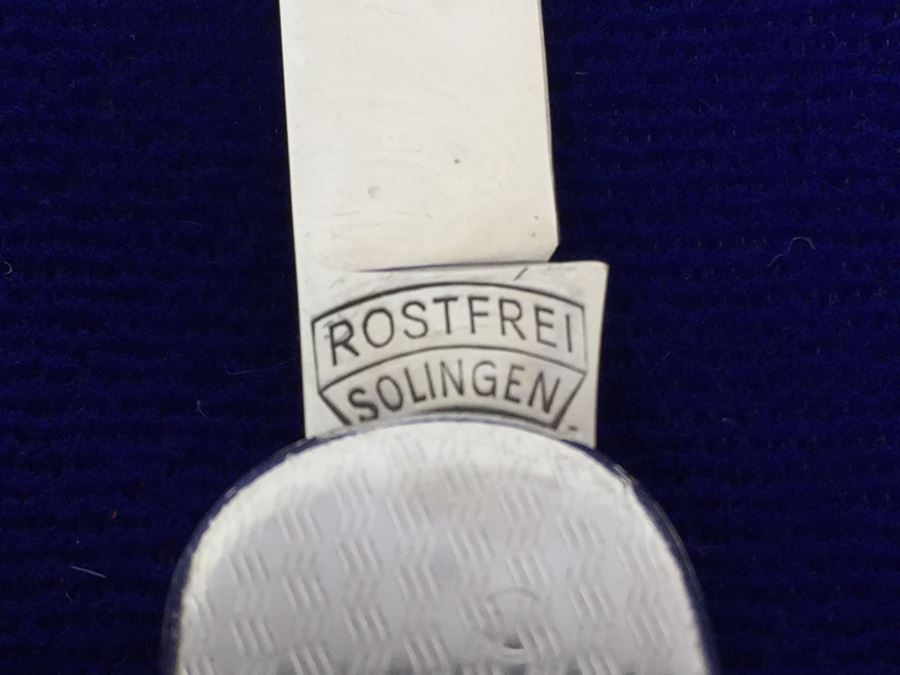 Vintage Kaufmann 55 Pocket Knife Solingen German With Pouch [Photo 4]