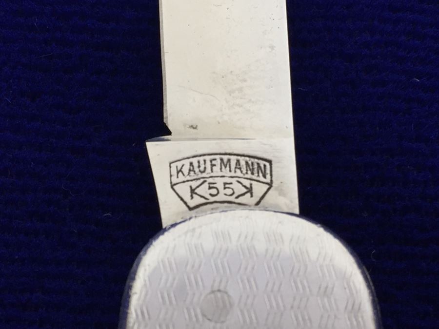Vintage Kaufmann 55 Pocket Knife Solingen German With Pouch [Photo 3]