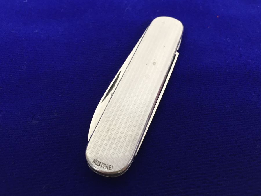 Vintage Kaufmann 55 Pocket Knife Solingen German With Pouch [Photo 6]