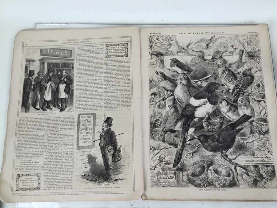 Antique March, 1871 The British Workman Periodical Dedicated To The Industrial Classes No. 195 [Photo 32]