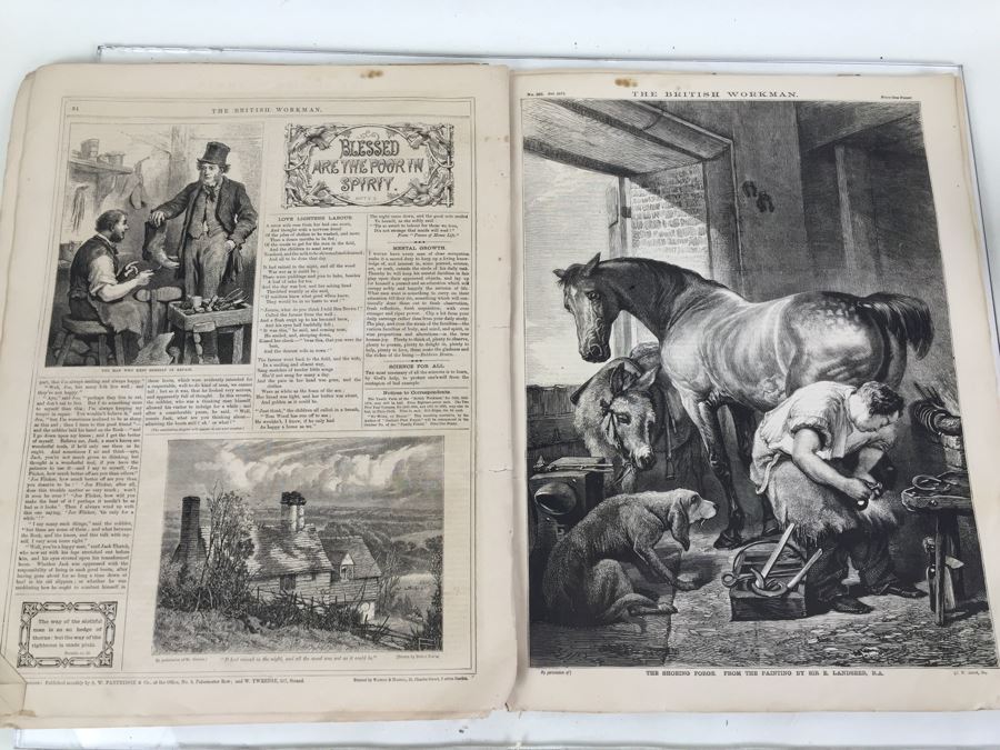 Antique March, 1871 The British Workman Periodical Dedicated To The Industrial Classes No. 195 [Photo 43]