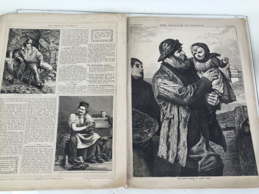 Antique March, 1871 The British Workman Periodical Dedicated To The Industrial Classes No. 195 [Photo 3]