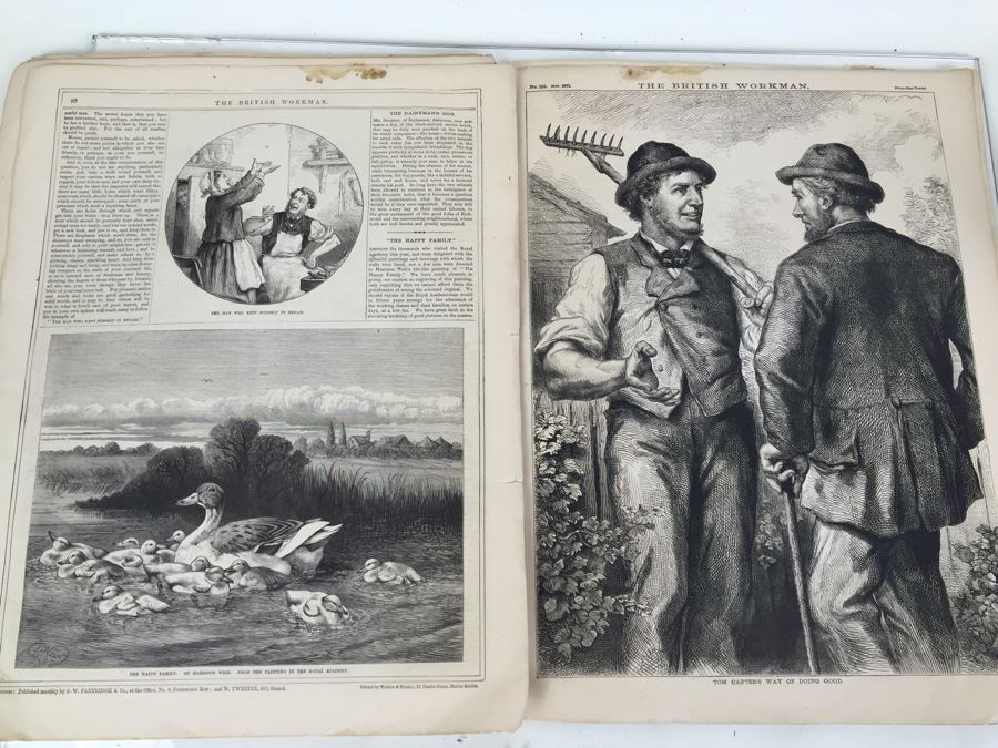 Antique March, 1871 The British Workman Periodical Dedicated To The Industrial Classes No. 195 [Photo 44]