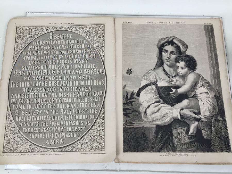 Antique March, 1871 The British Workman Periodical Dedicated To The Industrial Classes No. 195 [Photo 39]