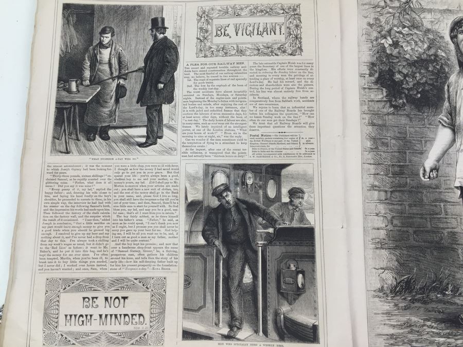 Antique March, 1871 The British Workman Periodical Dedicated To The Industrial Classes No. 195 [Photo 22]