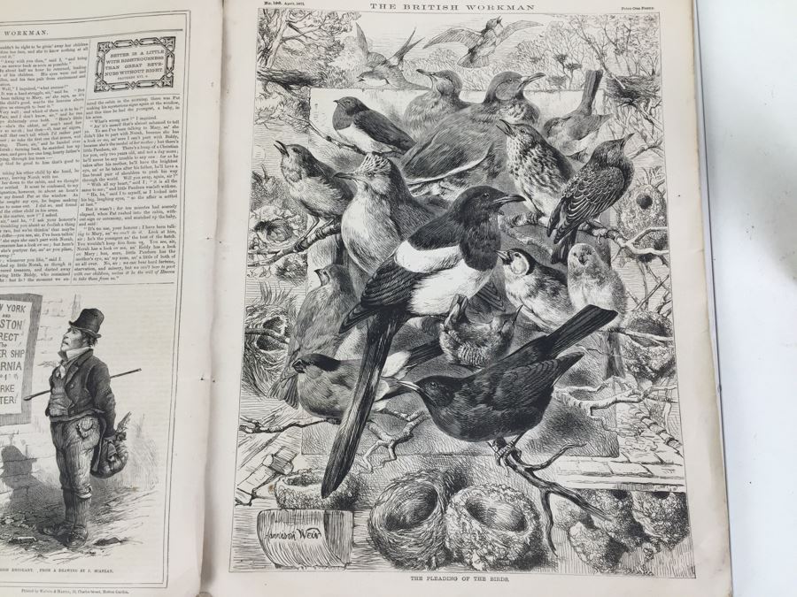 Antique March, 1871 The British Workman Periodical Dedicated To The Industrial Classes No. 195 [Photo 37]