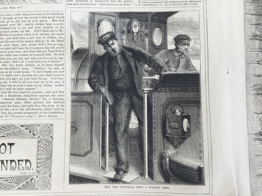 Antique March, 1871 The British Workman Periodical Dedicated To The Industrial Classes No. 195 [Photo 25]