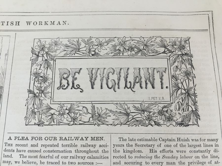 Antique March, 1871 The British Workman Periodical Dedicated To The Industrial Classes No. 195 [Photo 23]