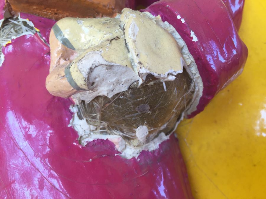 Very RARE Vintage 1972 McDonalds Captain Crook Fiberglass Framed Wall Plaque Pirate With Wooden Sword In Relief By Alfred Gordon Designs [Photo 7]