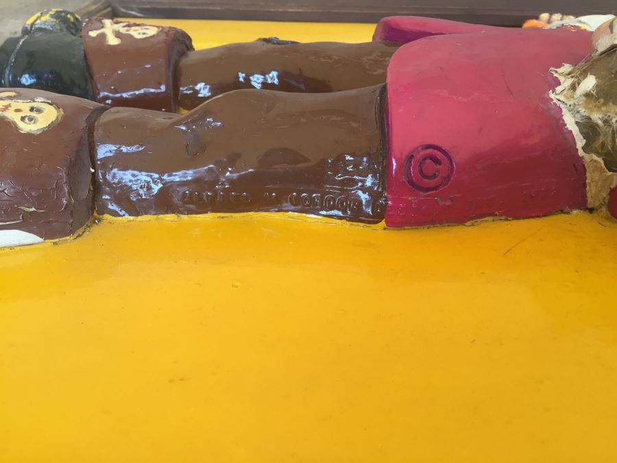 Very RARE Vintage 1972 McDonalds Captain Crook Fiberglass Framed Wall Plaque Pirate With Wooden Sword In Relief By Alfred Gordon Designs [Photo 18]