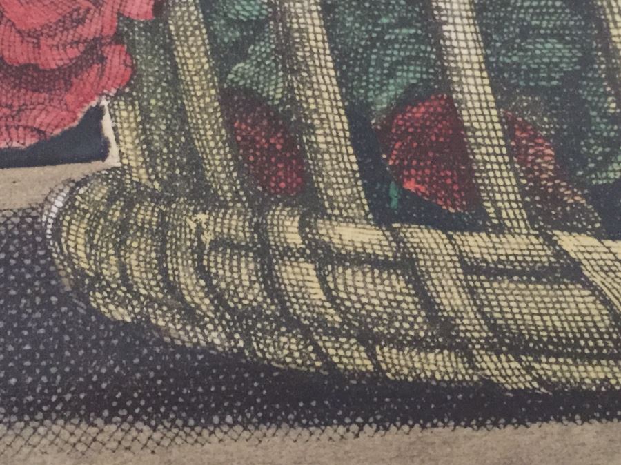 Vintage Pair Of Nicely Framed Floral Prints [Photo 11]