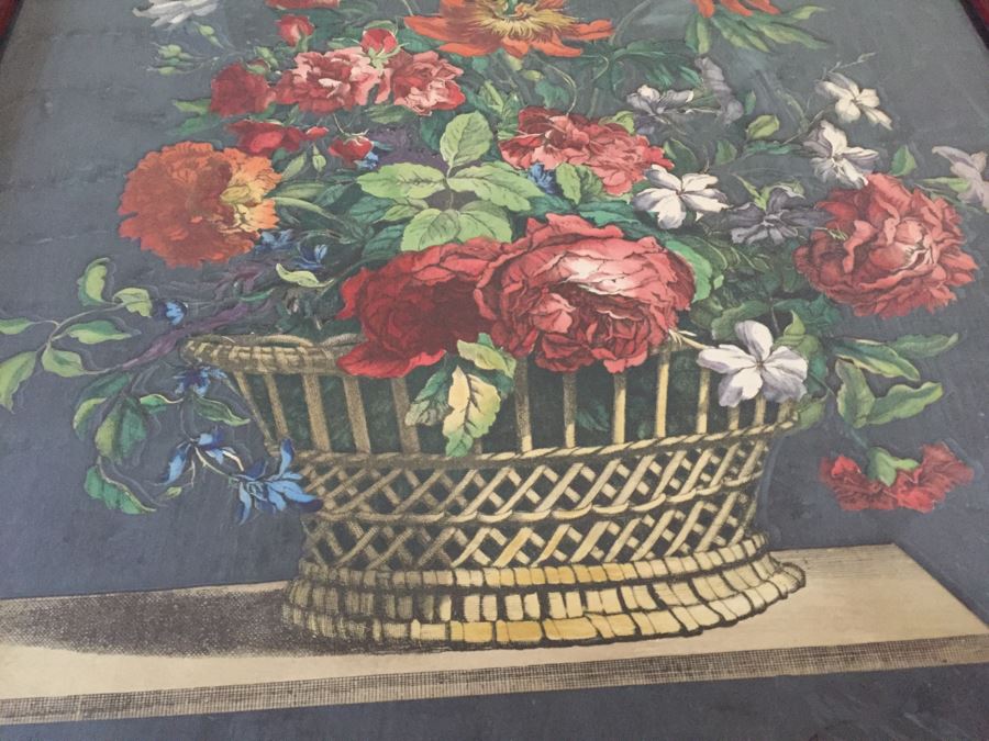 Vintage Pair Of Nicely Framed Floral Prints [Photo 15]