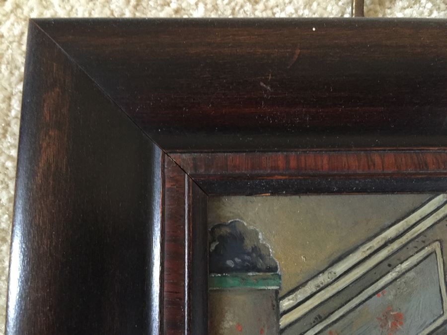 Vintage Pair Of Framed Asian Original Paintings On Board [Photo 22]