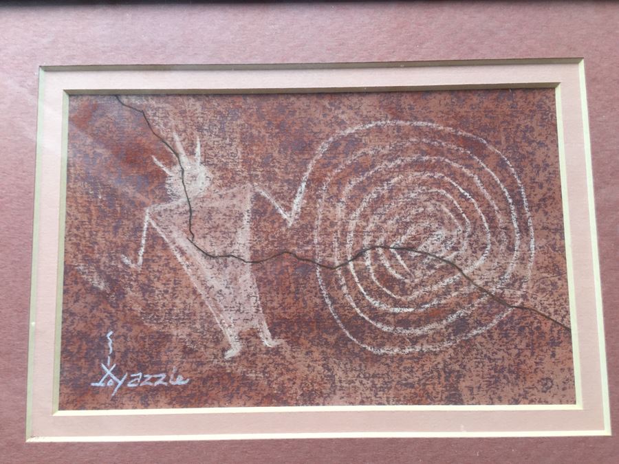 Original Pastel Painting Titled 'Basket Weaver' By Alice Yazzie Navajo Native American [Photo 2]