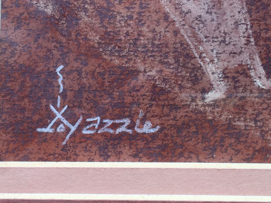 Original Pastel Painting Titled 'Basket Weaver' By Alice Yazzie Navajo Native American [Photo 3]