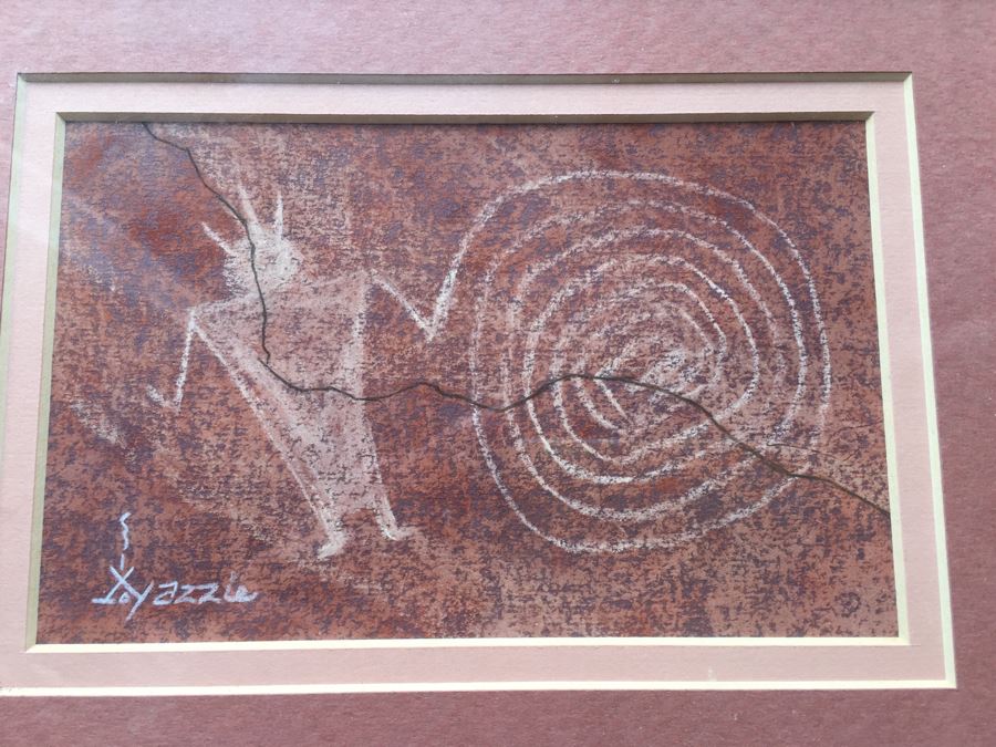 Original Pastel Painting Titled 'Basket Weaver' By Alice Yazzie Navajo Native American [Photo 7]