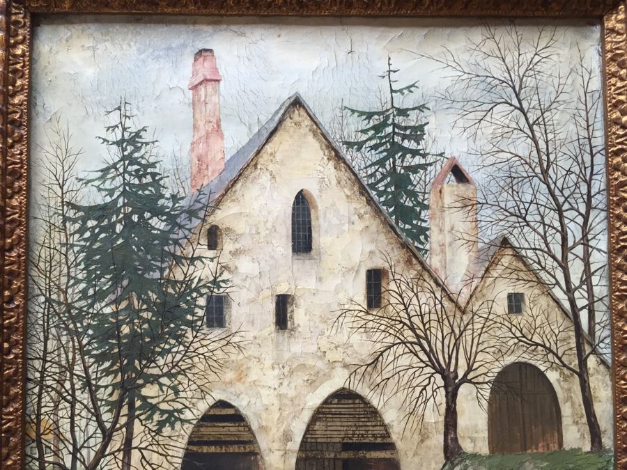 Original Antique Oil Painting By Josselin Bodley (1893–1974) Titled Old Monastic Mill Near Canterbury, England Estimate $1,000-$2,000 [Photo 12]