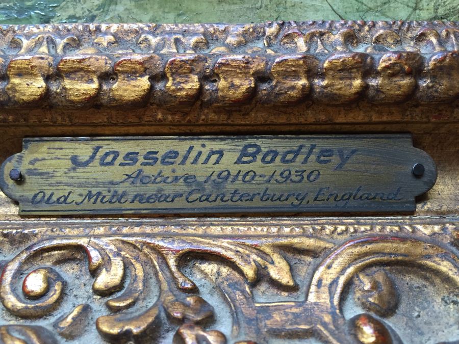 Original Antique Oil Painting By Josselin Bodley (1893–1974) Titled Old Monastic Mill Near Canterbury, England Estimate $1,000-$2,000 [Photo 2]