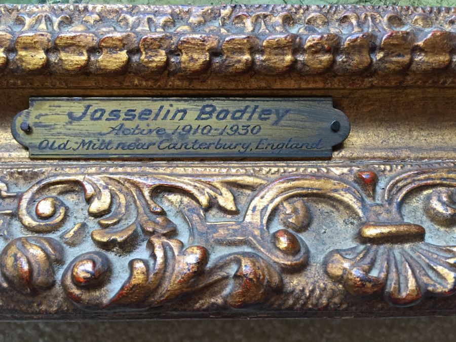 Original Antique Oil Painting By Josselin Bodley (1893–1974) Titled Old Monastic Mill Near Canterbury, England Estimate $1,000-$2,000 [Photo 9]