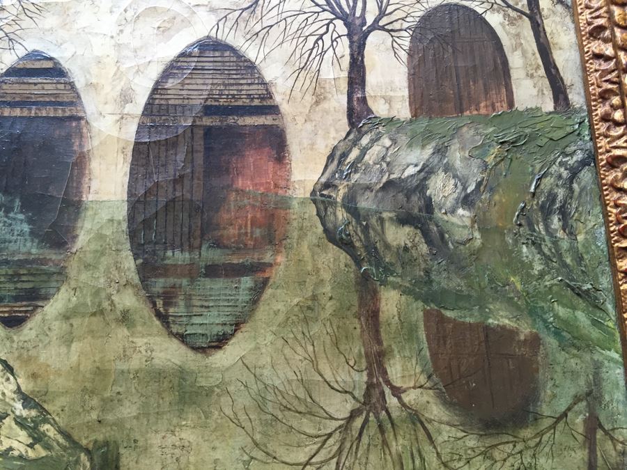 Original Antique Oil Painting By Josselin Bodley (1893–1974) Titled Old Monastic Mill Near Canterbury, England Estimate $1,000-$2,000 [Photo 17]