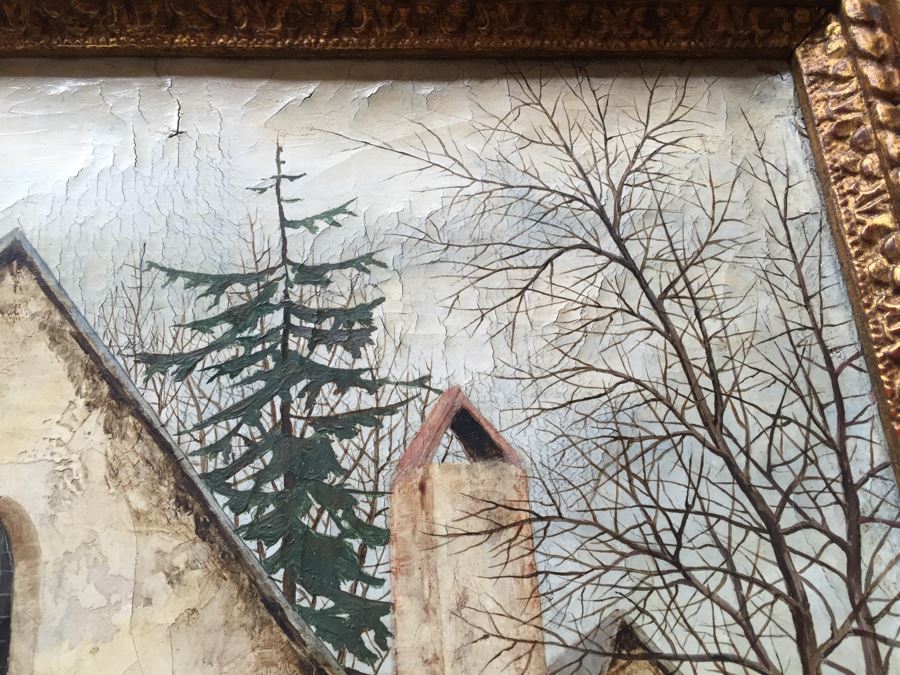 Original Antique Oil Painting By Josselin Bodley (1893–1974) Titled Old Monastic Mill Near Canterbury, England Estimate $1,000-$2,000 [Photo 21]