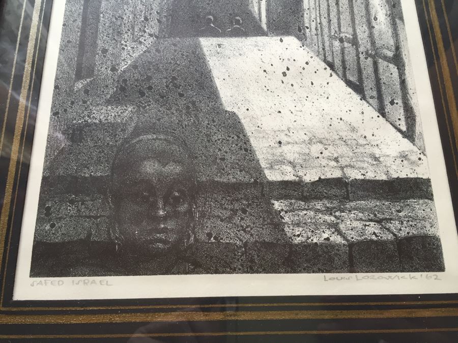 Louis Lozowick Lithograph, Safed, Israel, 1962 Hand Signed [Photo 7]