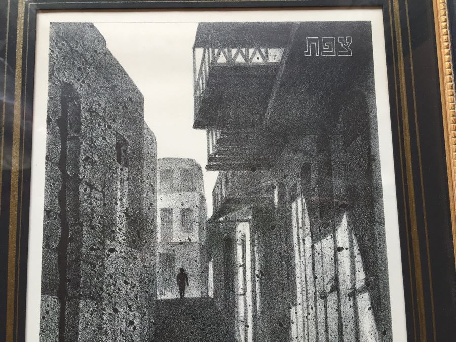 Louis Lozowick Lithograph, Safed, Israel, 1962 Hand Signed [Photo 4]