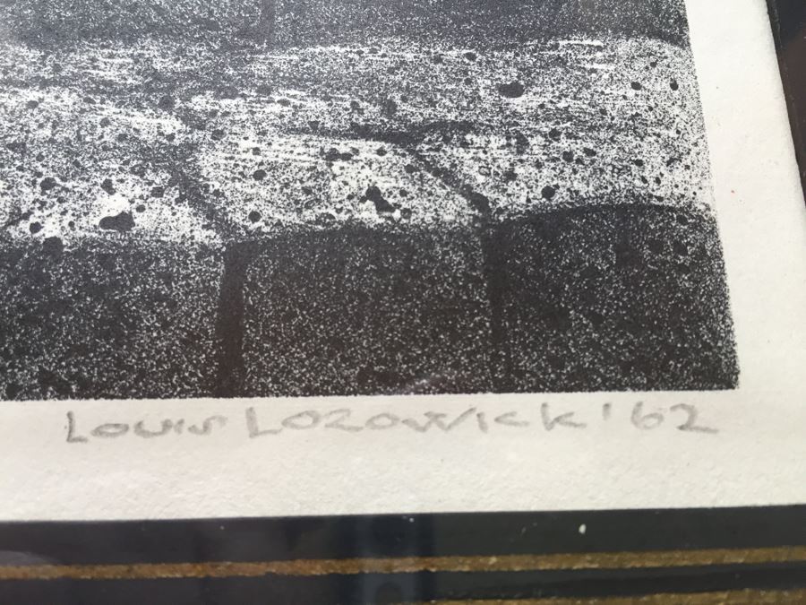 Louis Lozowick Lithograph, Safed, Israel, 1962 Hand Signed [Photo 13]