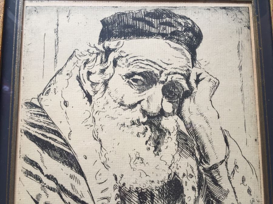 Framed Joseph Margulies Print Titled 'Meditating During Prayer' [Photo 2]