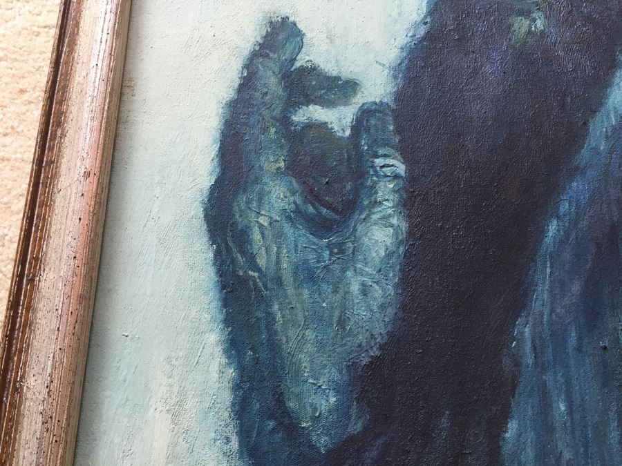 Original Oil Painting Of Patriarch By William Sunny Weintraub (Born 1926) Listed Artist [Photo 6]