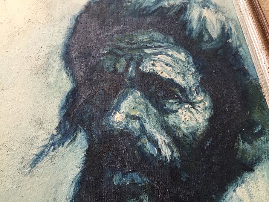 Original Oil Painting Of Patriarch By William Sunny Weintraub (Born 1926) Listed Artist [Photo 5]