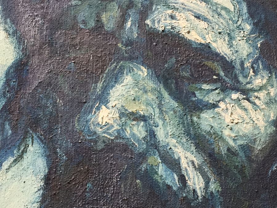 Original Oil Painting Of Patriarch By William Sunny Weintraub (Born 1926) Listed Artist [Photo 8]