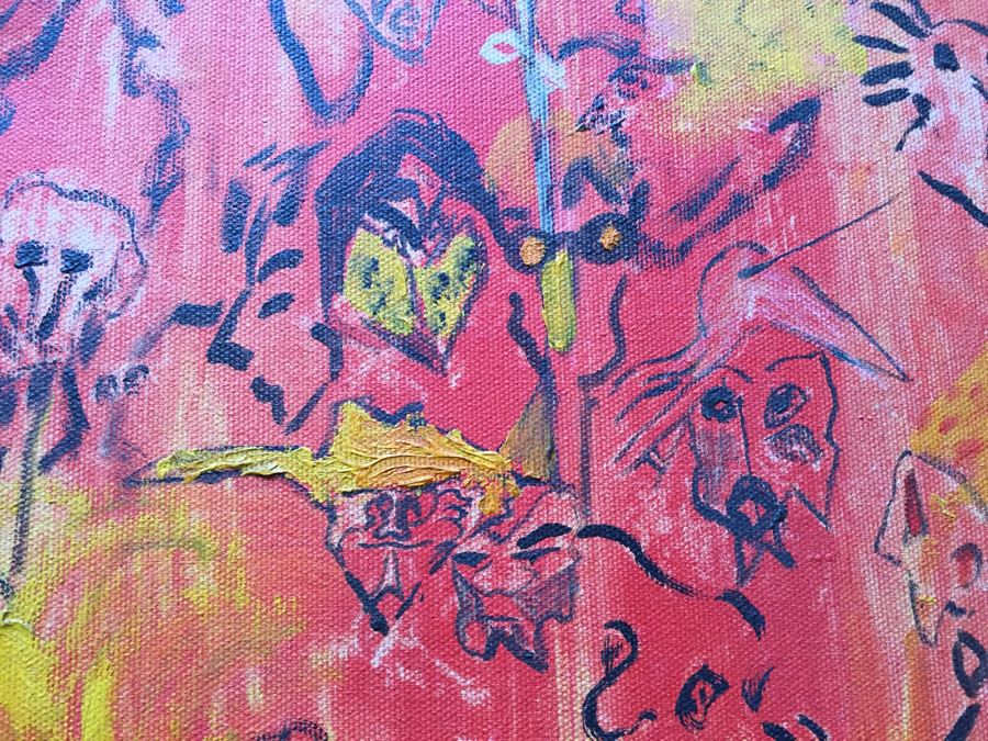 Original Painting On Canvas By Melanie Pakula Collage Of Faces 1966 [Photo 12]