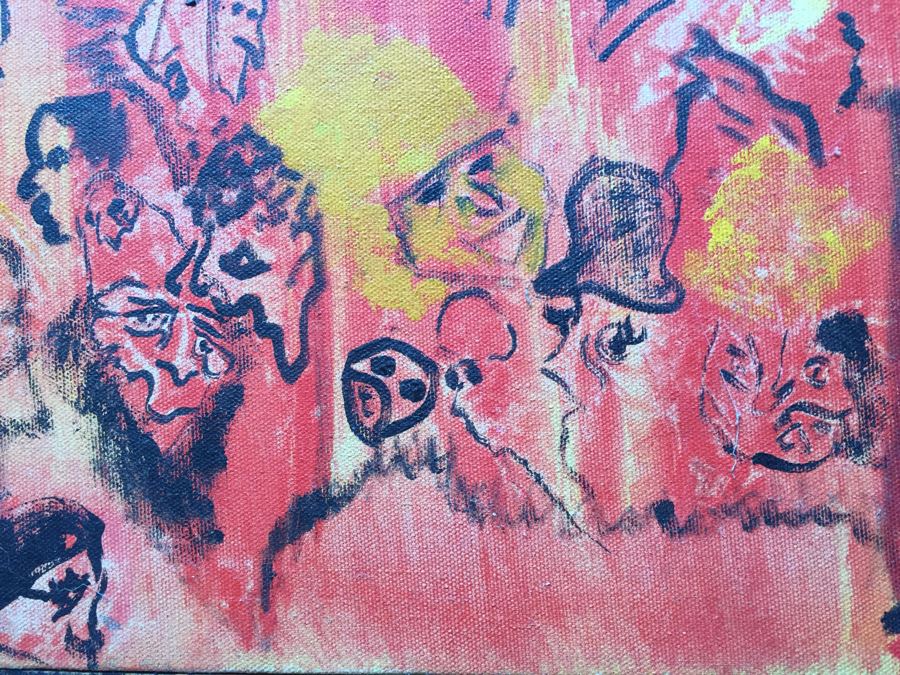 Original Painting On Canvas By Melanie Pakula Collage Of Faces 1966 [Photo 19]